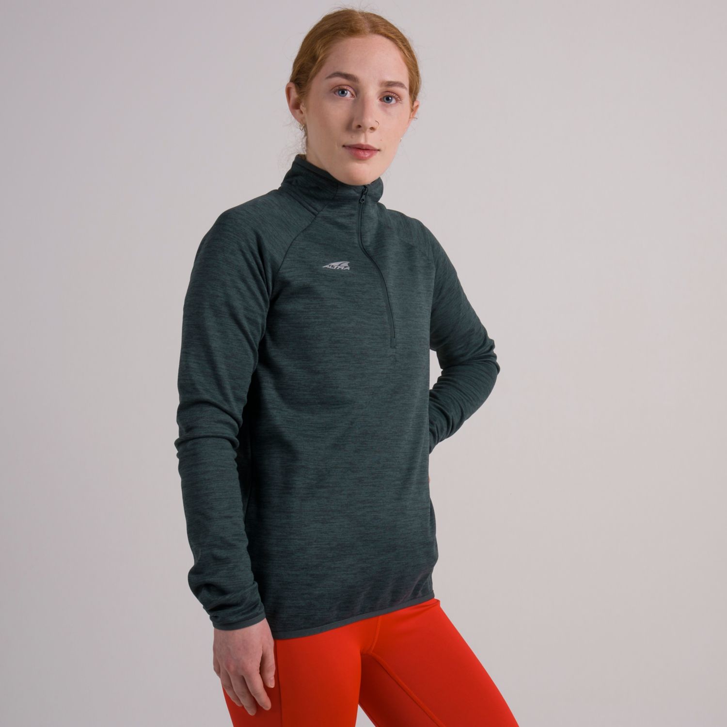 Dámské Mikiny Altra Core 1/2 Zip Tmavě Zelene | CZ-80169549