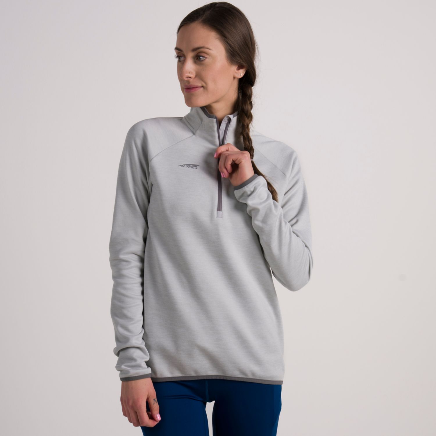 Dámské Mikiny Altra Core 1/2 Zip Šedé | CZ-04512879